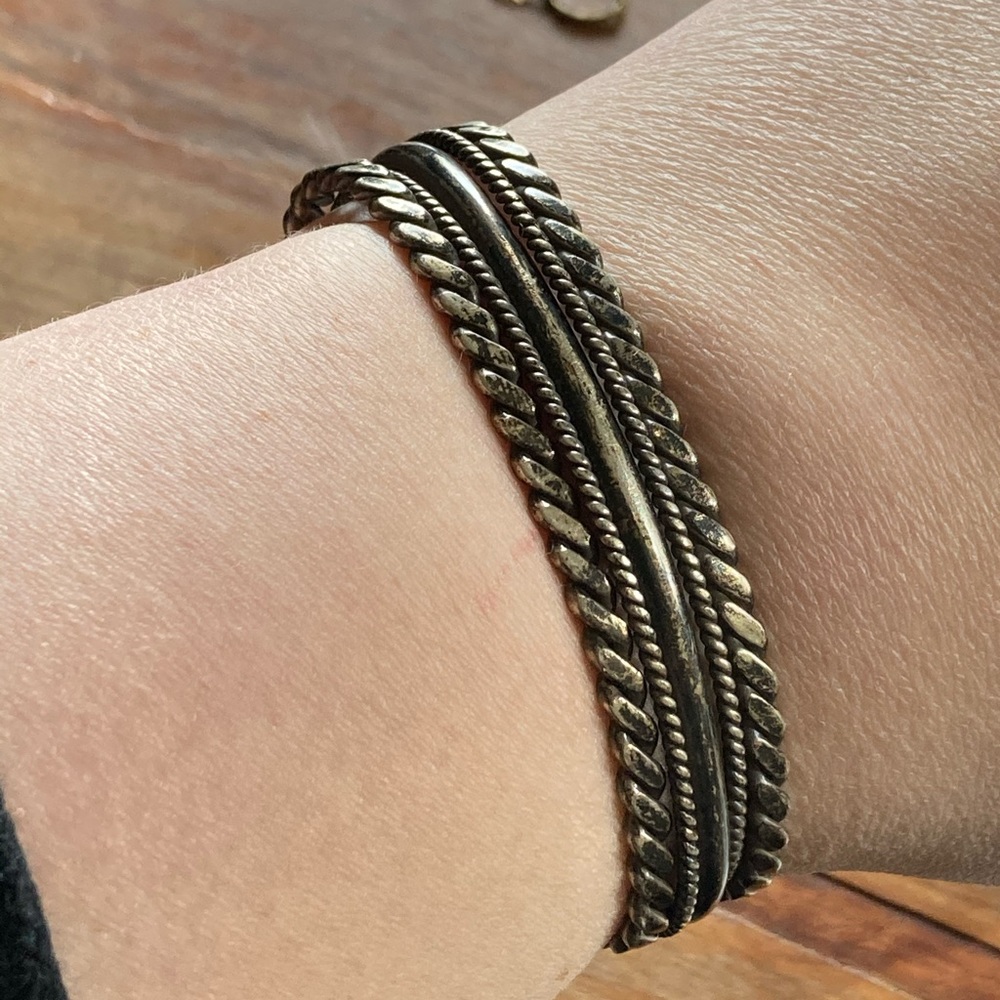 Vintage Sterling, Tahe Signed Wrist Cuff